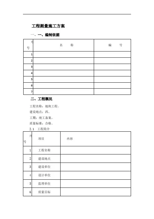 工程测量施工方案