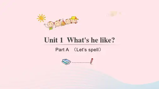 五年级英语上册人教PEP--Unit 1Part A Let's spell