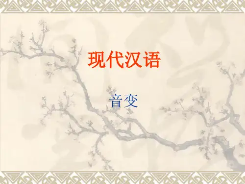现代汉语音变