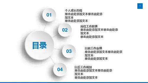 蓝色微立体竞聘述职PPT模板