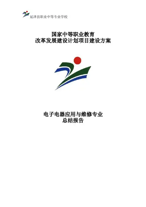 职业中专示范性学校建设电子专业总结报告