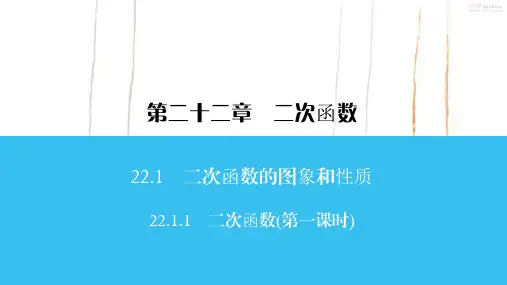 人教版数学九年级上册22 二次函数(第一课时)课件