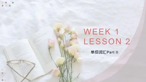 2023届高三体育单招英语一轮复习高频常见单词讲解Lesson 2 课件