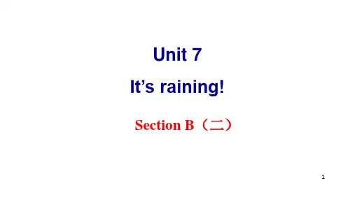 人教 七下 Unit7 SectionB  2b 课件(共16张PPT)