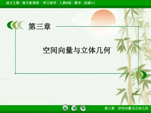 高中数学人教版选修2-1配套课件：3.2.3直线与平面的夹角