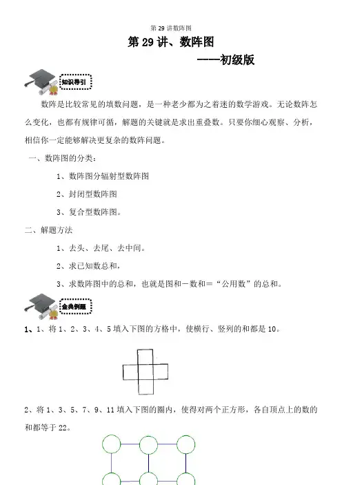 第29讲数阵图