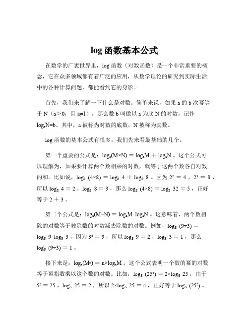log函数基本公式