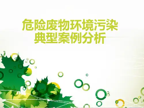 危险废物环境污染典型案例分析