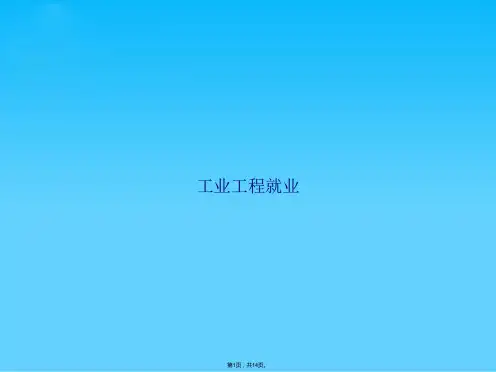 工业工程就业(共14张PPT)