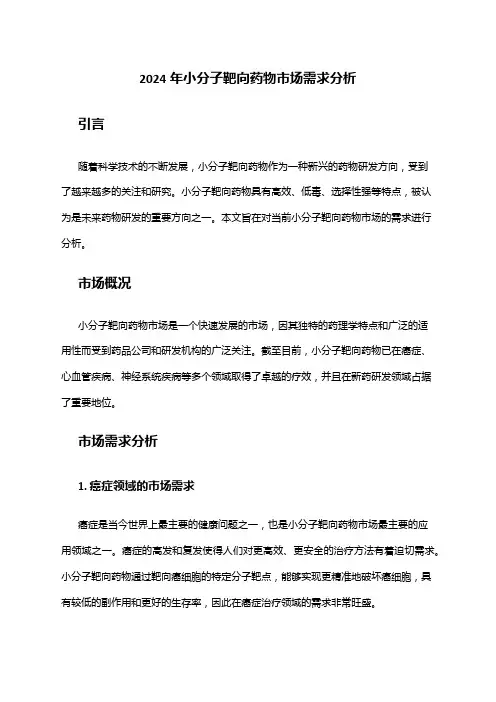 2024年小分子靶向药物市场需求分析