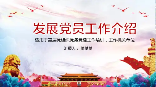 2020年党支部发展党员计划PPT