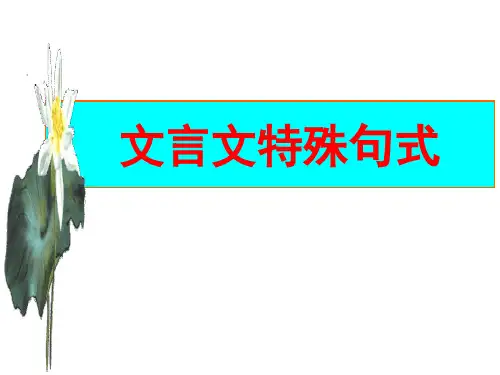 高考专题复习：文言文特殊句式课件