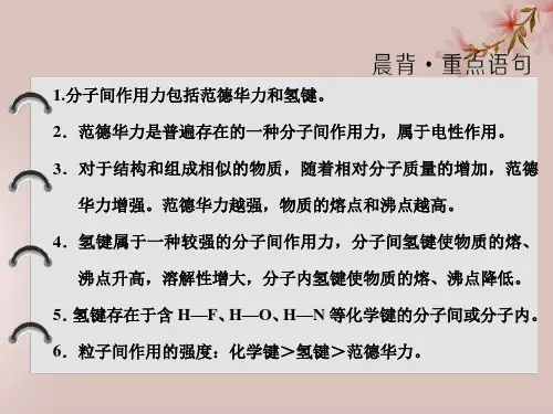 高中化学第2章化学键与分子间作用力第4节分子间作用力与物质性质课件鲁科版选修3