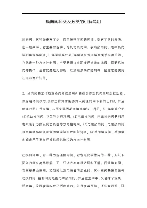 换向阀种类及分类的讲解说明
