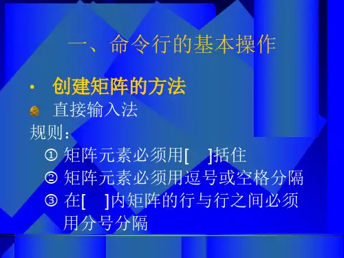 MATLAB的数值计算