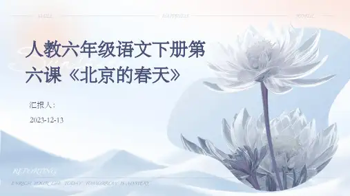 人教六年级语文下册第六课《北京的春天》