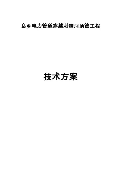 大管径顶管穿越河道施工方案