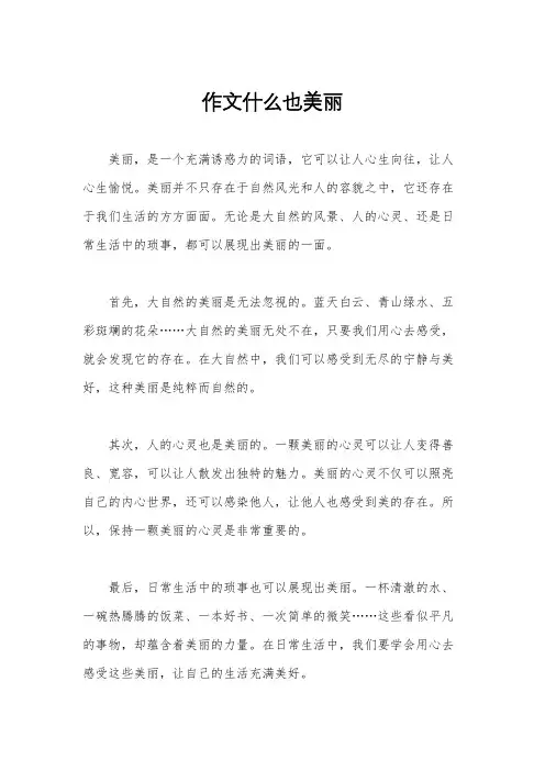 作文什么也美丽