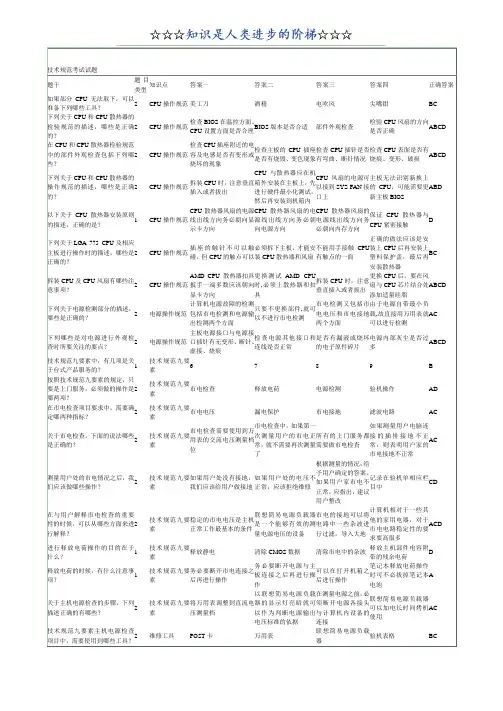 电脑维修技术规范