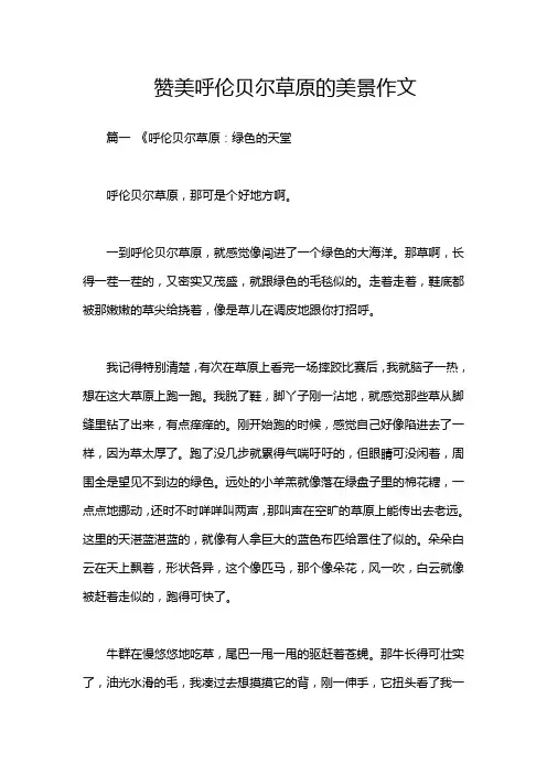 赞美呼伦贝尔草原的美景作文
