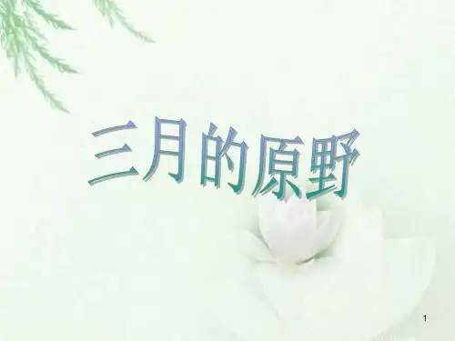 三月的原野ppt课件