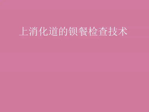 上消化道的钡餐检查技术ppt课件