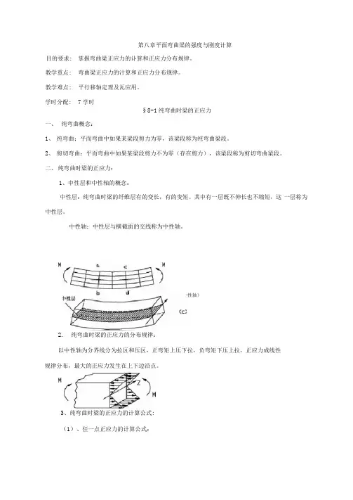 平面弯曲梁的强度与刚度计算.