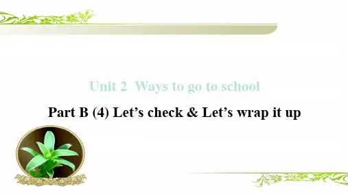 人教PEP 六年级英语上册 Unit2 Part B (4) Let’s check