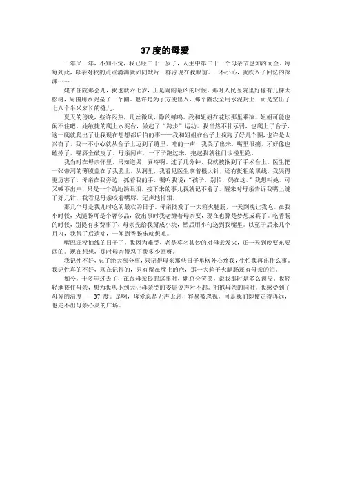 37度的母爱