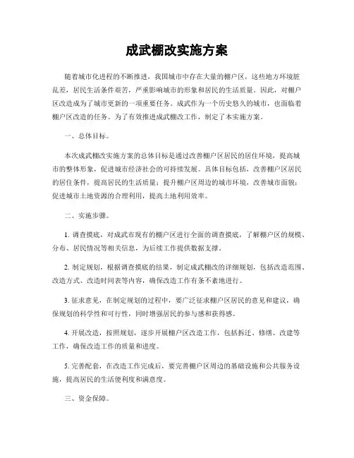 成武棚改实施方案
