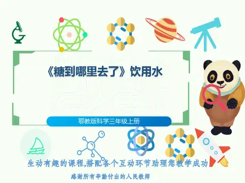 鄂教版科学三年级上册《糖到哪里去了》饮用水