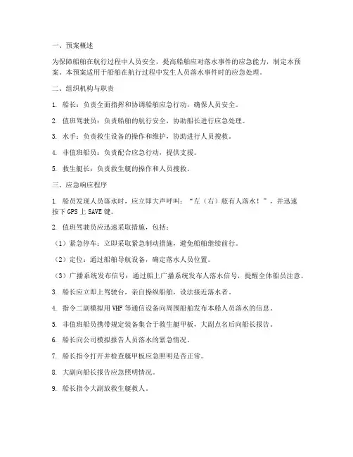 船舶落水应急预案