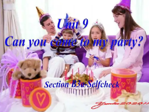 初中英语 人教八年级上册 Unit9 SectionB 3a-Selfcheck 