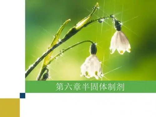 第六章半固体制剂