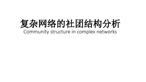 复杂网络的社团结构分析