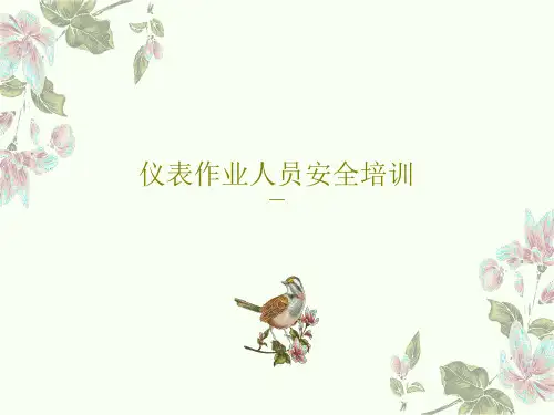 仪表作业人员安全培训PPT共87页