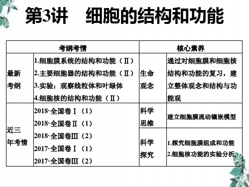 细胞的结构功能--2021年高考一轮复习生物教学课件(70张ppt)