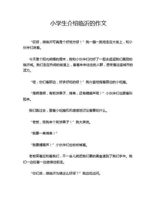 小学生介绍临沂的作文