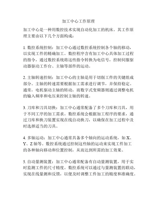 加工中心工作原理