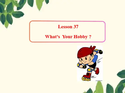 Unit 7 Lesson 37 What’s Your Hobby 课件(共14张PPT)