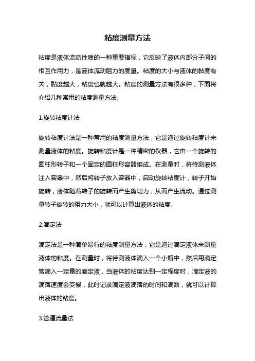 粘度测量方法