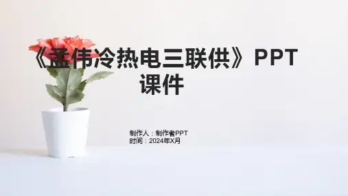 《孟伟冷热电三联供》课件