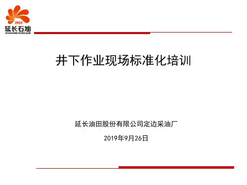 井下作业现场标准化培训(1)