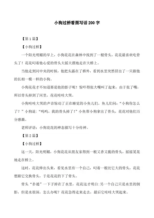 小狗过桥看图写话200字
