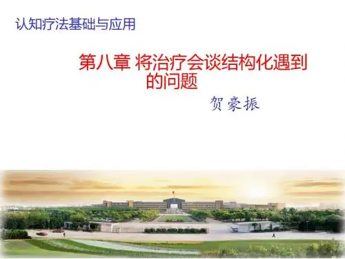 8认知疗法基础与应用-将治疗会谈结构化遇到的问题