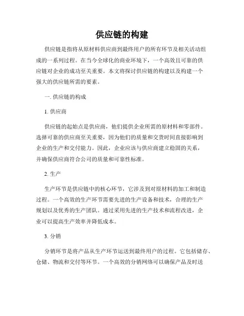 供应链的构建