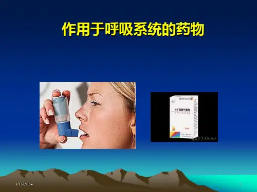 作用于呼吸系统药ppt课件