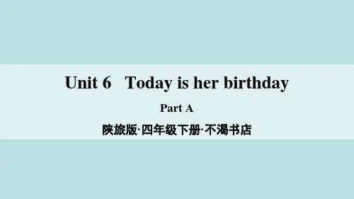 陕旅版四年级英语下册unit6 Part A课件