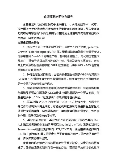食道癌靶向药物有哪些