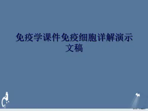 免疫学课件免疫细胞详解演示文稿